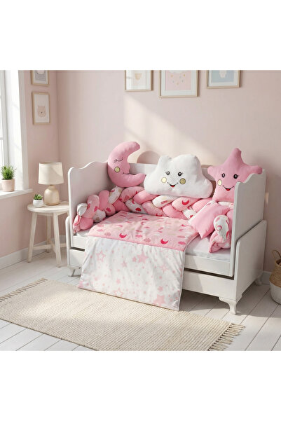 artemoris Unisex Ay Figürlü Nakışlı Beşik Seti