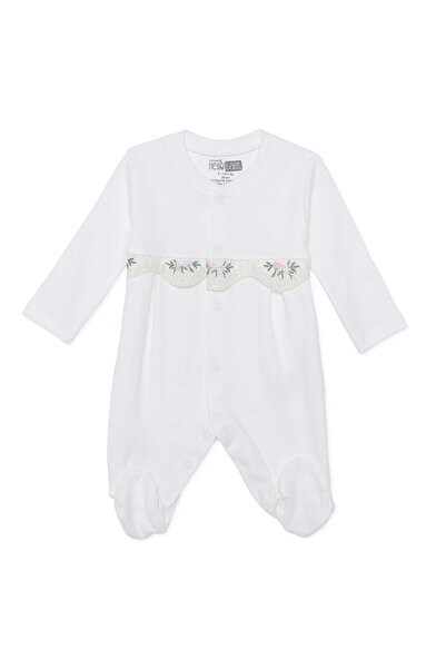 ebebek Hello Baby HelloBaby Kız Bebek Tulum Çiçek Baskılı Çıtçıtlı Bisiklet Y...