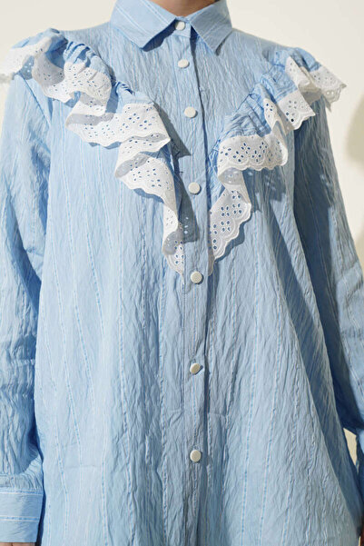 Lavanta Tekstil Τουνίκ με δετές λεπτομέρειες και ρίγες