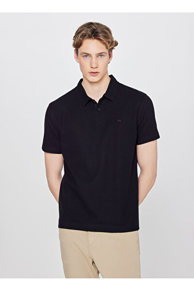 WRANGLER Siyah Erkek Polo T-Shirt W2610158001 Siyah Polo T-Shirt