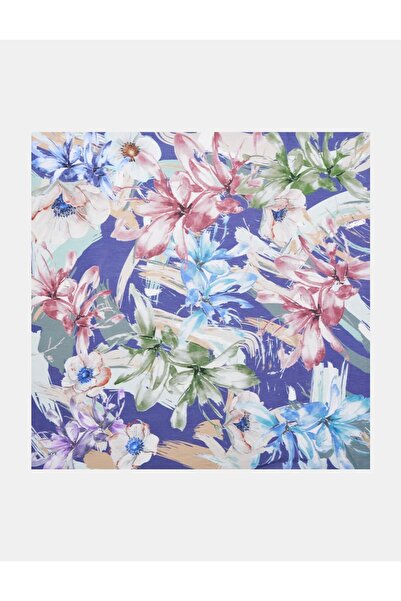 KYR Eșarfă din viscoză cu model floral mixt Prune