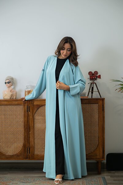 Via abaya Sky Blue Silk Abaya