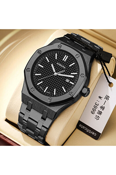 AIMANA Men's Luxury Business Quartz Watch,Classic Octagonal Design Waterproof...