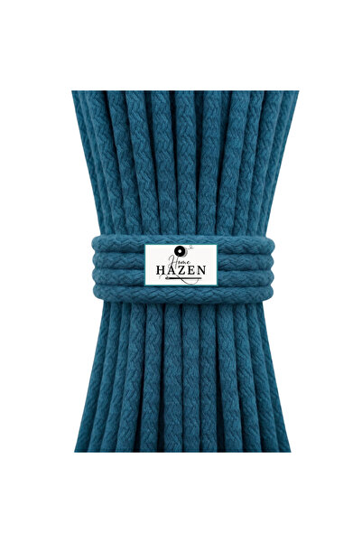 Hazen Home Kordon İp Pamuklu 6-7 mm 45-50 Metre 1 Kg İp - Petrol