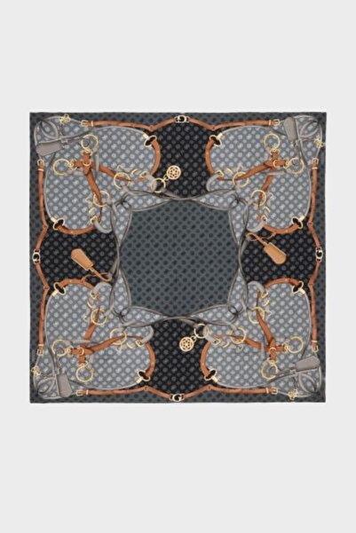 Guess Black Logo-Patterned Women's Scarf