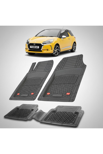 TEAMCAR Πατάκια Μοκέτας Citroen DS3 Hatchback 3 Πόρτες Συμβατά με Facelift 20...