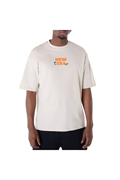 NEW ERA Μπλουζάκι με σχέδιο ποτού, ανοιχτό μπεζ, μεγέθους L