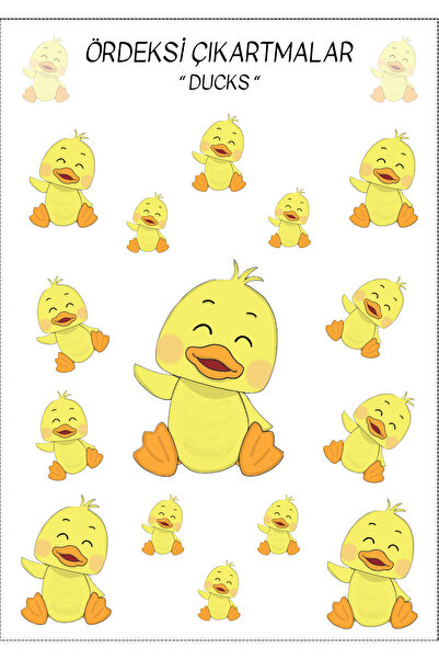 Portakal Sulu Ördek Ördekler Çıkartma / Sticker