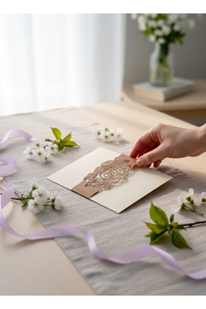 Armada 50 τεμάχια Κορδέλα Πρόσκλησης Kraft (Ζώνη Φακέλου) – Διακοσμητική Ταιν...