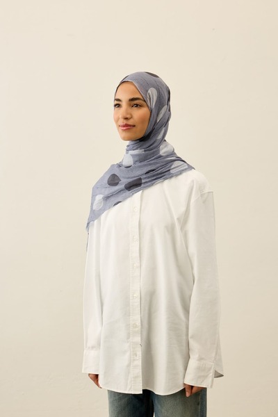 Modakaşmir Σάλι με σχέδιο πουά Aya Kraş