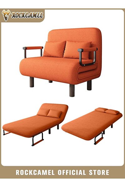 ROCKCAMEL 3-In-1 Armchair Sofa With Angle Adjustment,100cm Wide Convertible S...