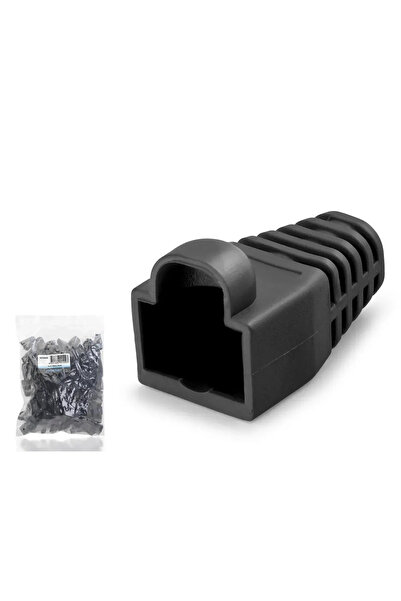 naque حزمة موصلات Rj45 - 100 قطعة باللون الأسود / حزمة اقتصادية ND2429