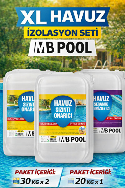 MB FLEX MB POOL XL HAVUZ İZOLASYON SETİ (60 KG SIZINTI ONARICI+20 KG SERAMİK ...
