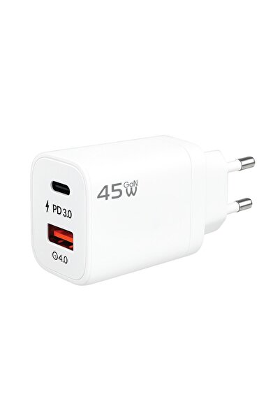 Redline 45W GAN Type C + USB A Girişli Hızlı Şarj Adaptörü