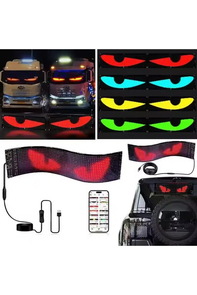 OEM Ochi Display LED Animat Auto, Control prin Aplicație LOY SPACE (iOS & And...