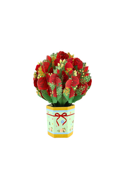 Gift Design Μαγικά Αναδυόμενα Χάρτινα Διακοσμητικά Μπουκέτο Τριαντάφυλλα