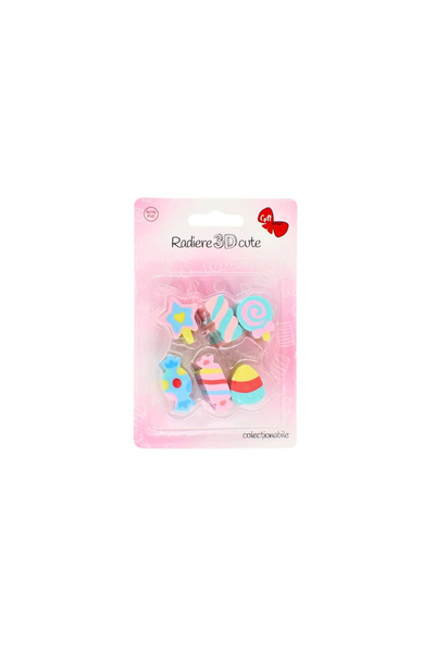 Gift Design Σετ 6 συλλεκτικών τρισδιάστατων γομολαστιχών μπομπονιέρας