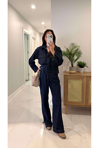 BİRCANÇİL Παντελόνι τζιν ZR Widlas σε σκούρο μπλε με σκισίματα στα μπατζάκια