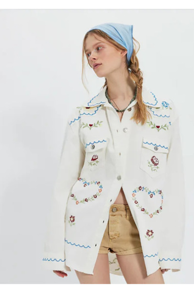 vl vellichor Σακάκι Συλλεκτικής Συλλογής με Κέντημα Ειδικού Σχεδιασμού