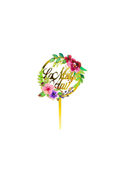 Gift Design Topper pentru tort rotund, floare roz