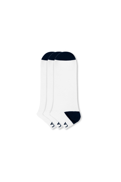 UCLA JORDY 3-PACK Λευκές κοντές κάλτσες από βαμβάκι ζακάρ κανονικής εφαρμογής...