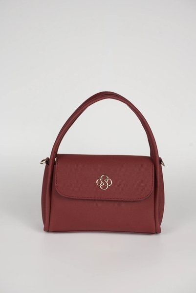 WB BAG Modern Logo Detaylı Kapaklı Kadın El Kol ve Omuz Askılı Çantası
