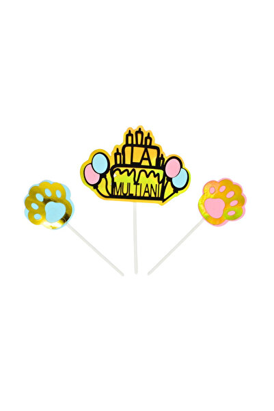 Gift Design Διακοσμητικό τούρτας γενεθλίων με πατουσάκια