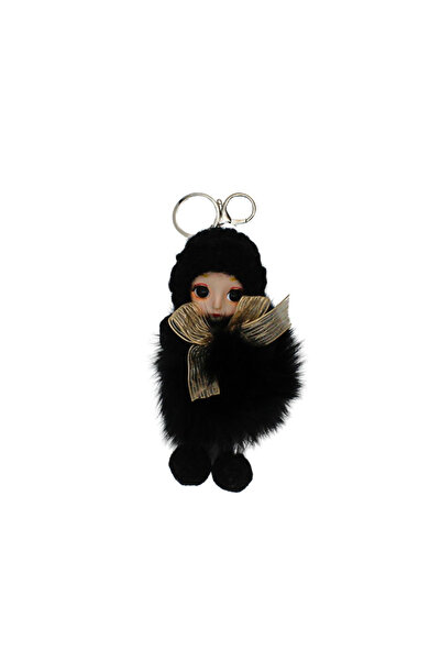 Gift Design Breloc negru pufos model bebeluș