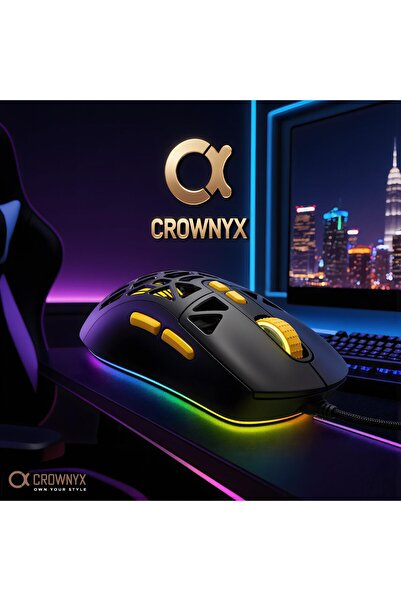 CROWNYX ماوس ألعاب سلكي CGM150 بإضاءة RGB