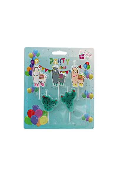 Magic Days Σετ 5 κεριών πάρτι αλπακά και κάκτου