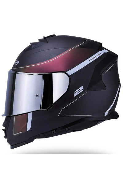 LS2 Storm 2 Velvet Full Face Motosiklet Kaskı Şeffaf + Gökkuşağı Vizörlü