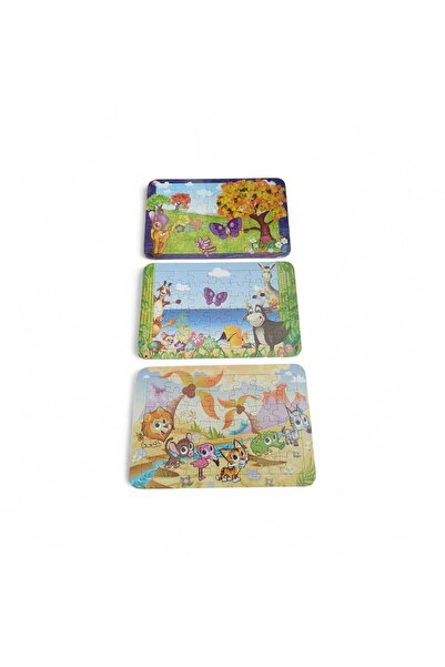 Hureggo Concept "Cute Animals" Cardboard Puzzle Set of 3 Pieces & 29X19 cm