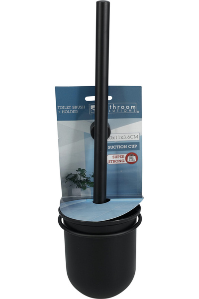 Bathroom Solutions βούρτσα τουαλέτας, μεταλλική, 11x36 εκ., μαύρη
