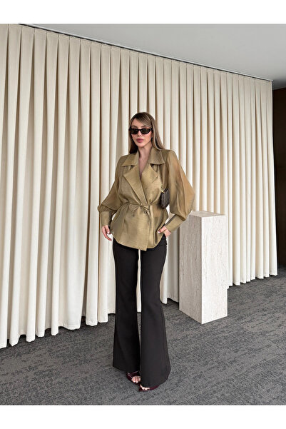 Laluvia Καφέ Παντελόνι Ισπανικού Στυλ - 9953