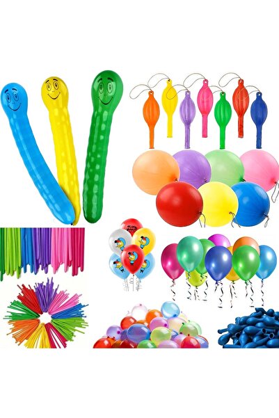 Kuzey 519 Pieces Mixed Bulk Balloons Full Pack Balloons 519 Pieces Sausage Wa...