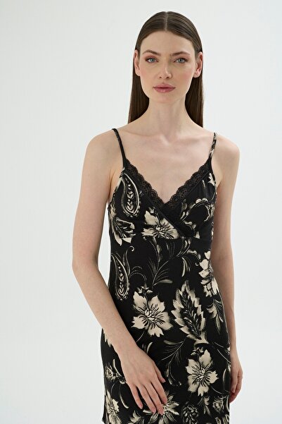 Sevim 17766 Women's Thin Strap Short Nightgown