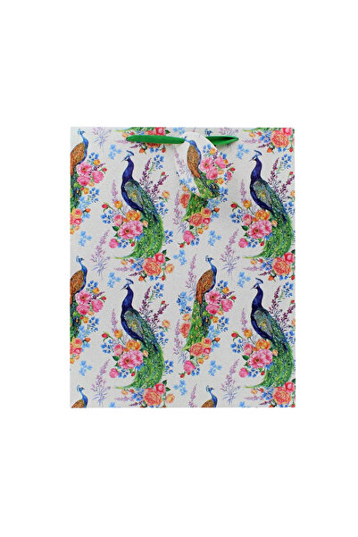 Eurowrap L Χάρτινη Τσάντα Δώρου με Παγώνια