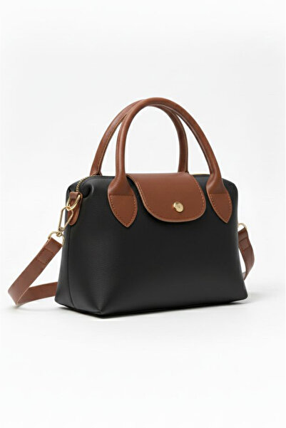 TOFİSA Women's Black Tan Mini Handbag - 28137-Black-Tan