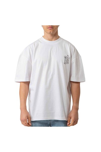 BEE UNUSUAL Μπλουζάκι με σχέδιο  "Ψηλά Λουλούδια " σε μεγάλο μέγεθος, λευκό, XXL