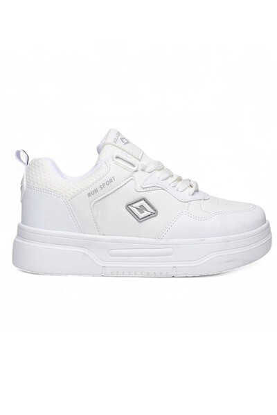 Bluefeet Slz White Silver Skin Lace-Up Women's Sneakers