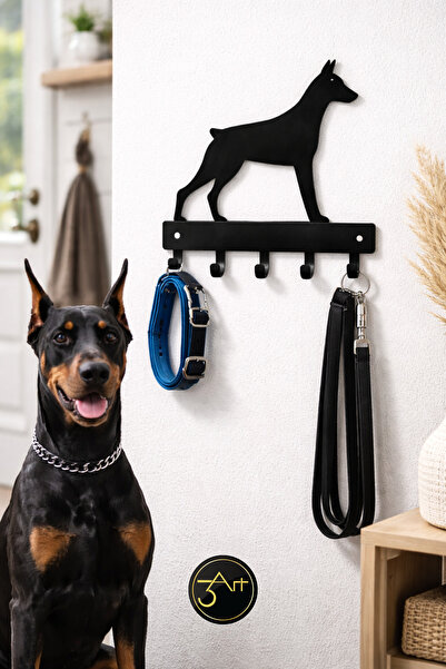 3Art Metal Dekorasyon Tic.Ltd.Şti Doberman Figürlü Anahtarlık Askısı – Anahta...