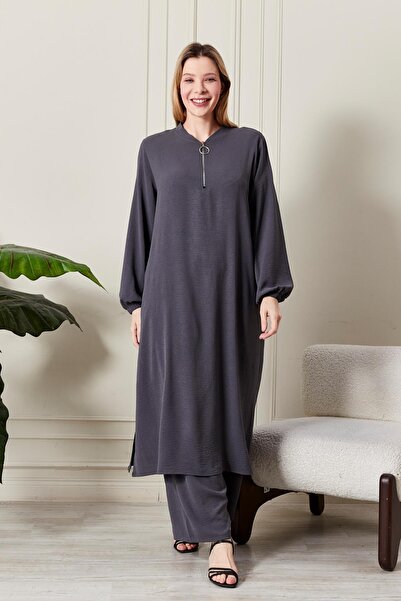 Ferace Γυναικείο Σετ 2 τεμαχίων με φερμουάρ Ayrobin σε μεγάλο μέγεθος