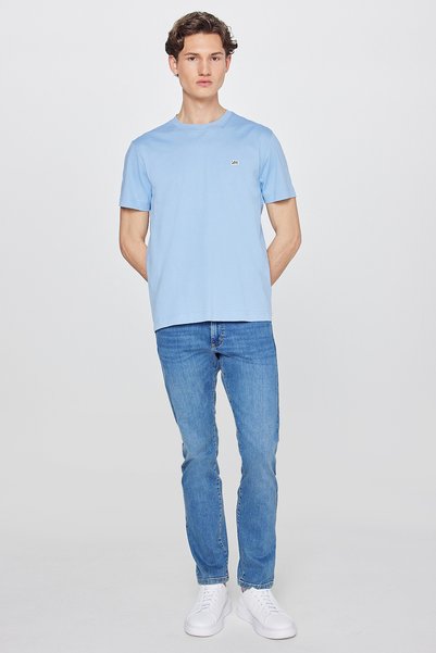Lee Tricou cu detaliu logo, 100% bumbac, croială normală, decolteu tip crew neck