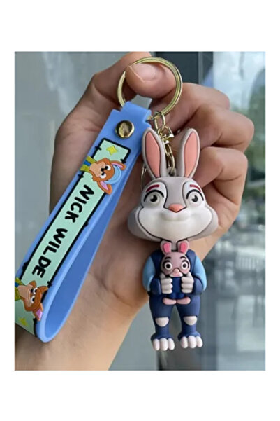 OEM Breloc Zootopia 8 cm, Judy Hopps figurina cauciucata, accesoriu chei / gh...