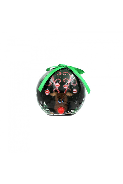 Gift Design Πράσινη διακοσμητική μπάλα - Μοντέλο ταράνδου