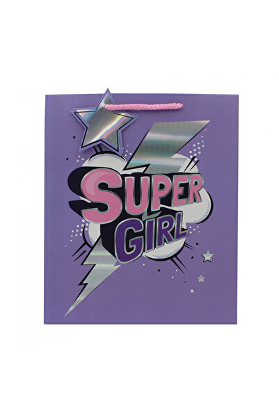 Eurowrap Σούπερ Γκερλ Χάρτινη Τσάντα Δώρου L