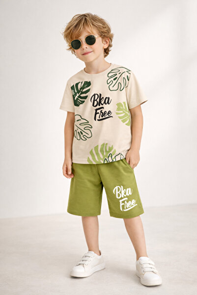Beka Kids Αγορίστικο κοντομάνικο καλοκαιρινό σετ με σορτς και μπλουζάκι με σχ...