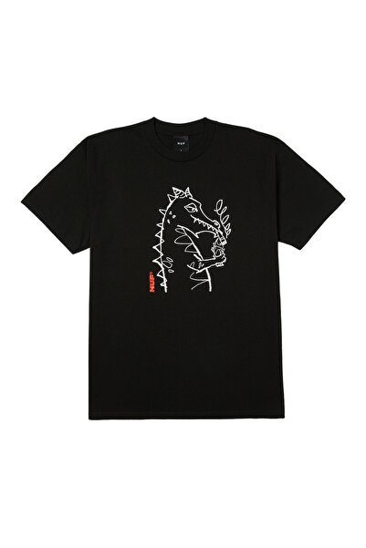HUF CASH DRAGON TEE ΜΑΥΡΟ XL