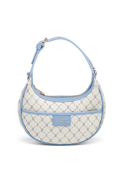 Tergan Cream Textile Women's Shoulder Bag - S26Y1Twc0716-V8N