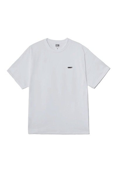 Obey Μπλουζάκι με εκφρασμό, λευκό, XL